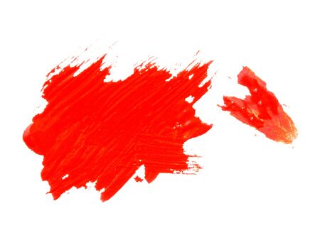 red gouache on white background.の写真素材