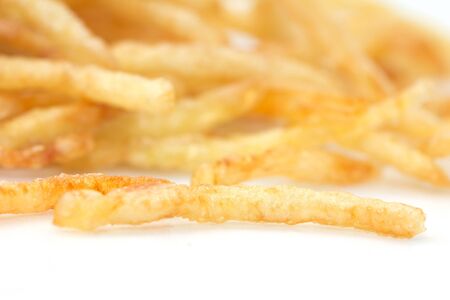 French fries on a white background. macroの写真素材