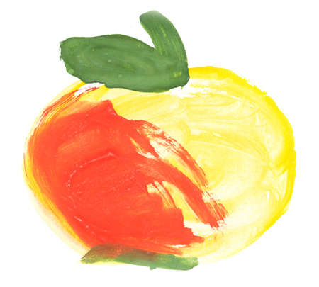 draw an appleの写真素材