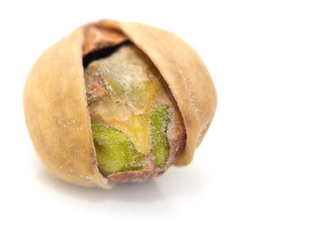pistachios on a white background. macroの写真素材