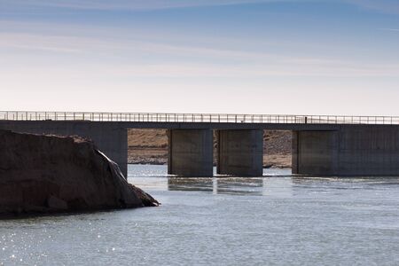 Koksaray river in Kazakhstanの写真素材