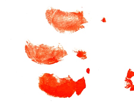 fingerprints in red on a white background