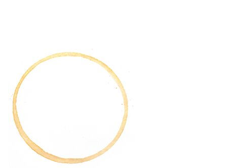 Coffee cup rings isolated on a white background.の写真素材