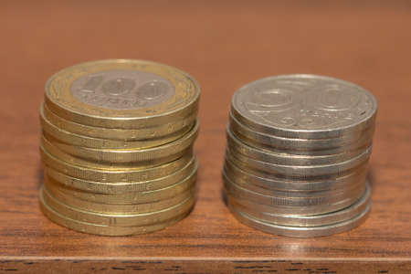 Coins tenge. macroの写真素材