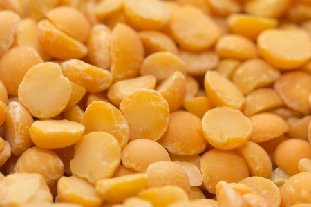 background of yellow peas. macro