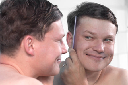 man combedの写真素材