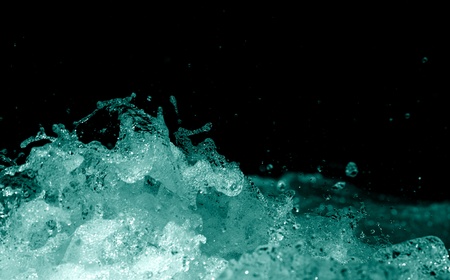 spray water on a black backgroundの写真素材