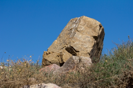 large rock in natureの写真素材