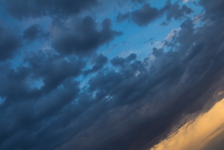 beautiful clouds at sunset as backgroundの写真素材