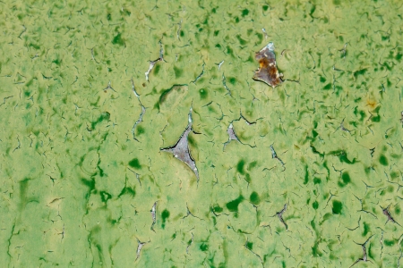 abstract background of old green paint on the metal surfaceの写真素材
