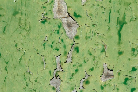 abstract background of old green paint on the metal surfaceの写真素材
