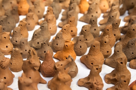 Clay whistles toysの写真素材