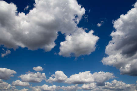 beautiful clouds in the blue sky as the background