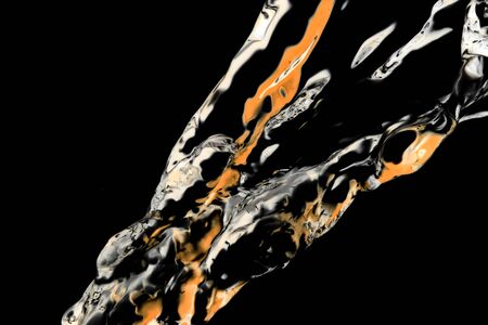 water on a black backgroundの写真素材