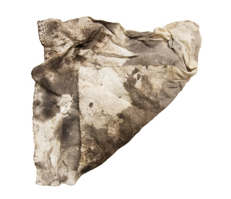 dirty rag on a white の写真素材