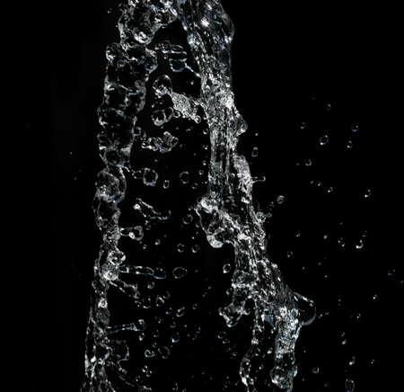 water splashes on a black background