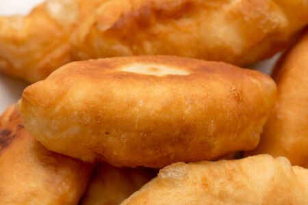 Pirojki. traditional Russian patty with eggs and onionの写真素材