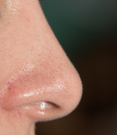 Women's nose. macroの写真素材