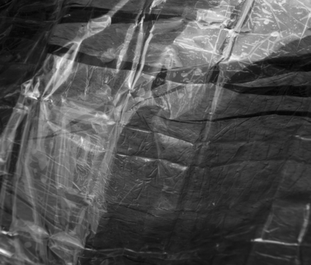 background of black polyethylene. textureの写真素材