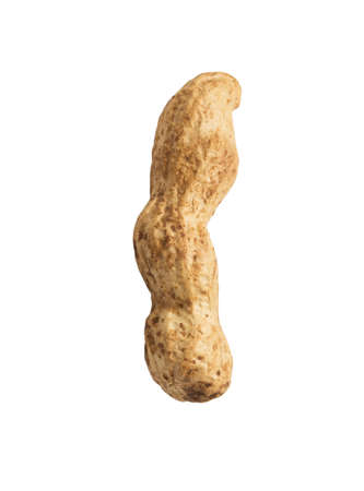 peanuts on a white background. macro