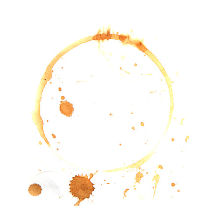 coffee stain on a white backgroundの写真素材