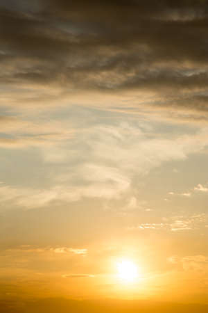 beautiful dawn sun in the sky