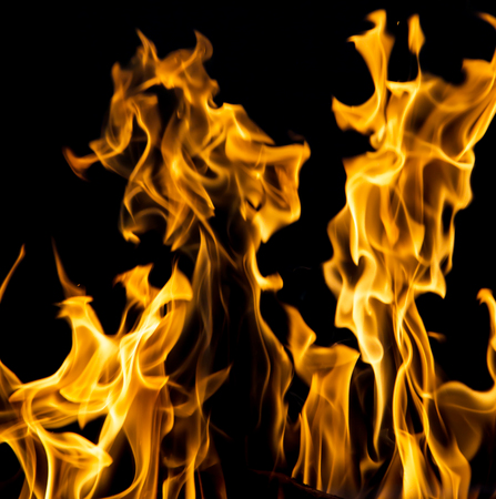abstract background of fire flames on a black background