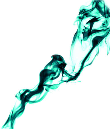 smoke on white backgroundの写真素材