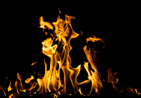 flame fire on black background