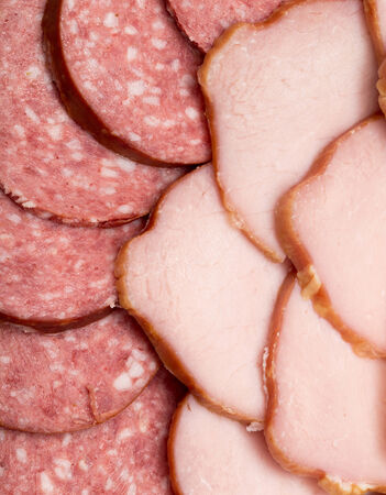 background of sausage. macro