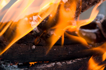 flames of fire from charcoal as background