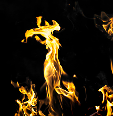 abstract flame fire on black background