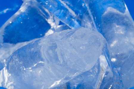 background of cold blue ice