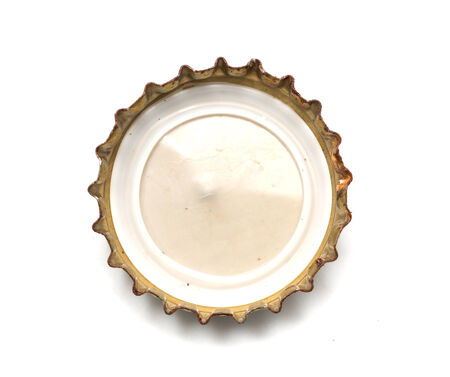 bottle cap with a beer. macroの写真素材
