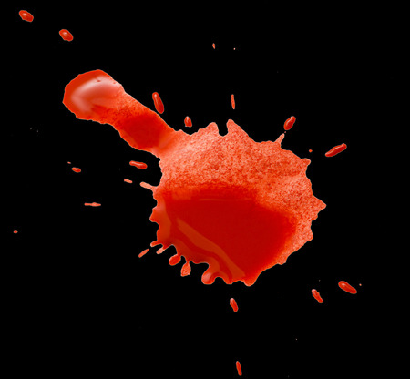 abstract blotch red drops on a black backgroundの写真素材
