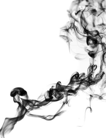 smoke on white backgroundの写真素材