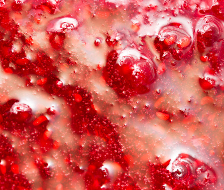 background of raspberry jam. macroの写真素材