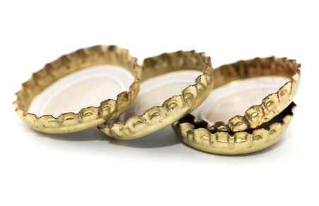 bottle cap with a beer. macroの写真素材