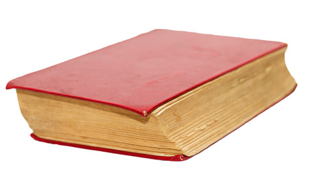 old book on white backgroundの写真素材