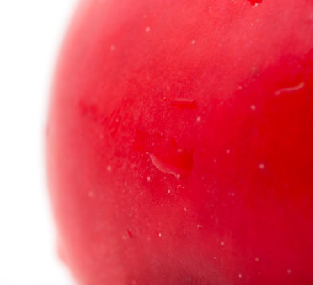 background of a red apple. macroの写真素材