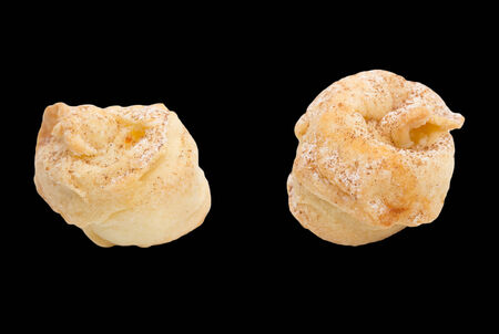 bun on a black backgroundの写真素材