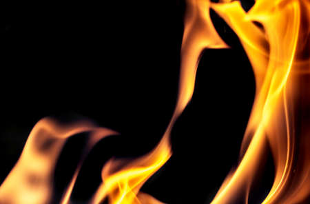 flame fire on black background