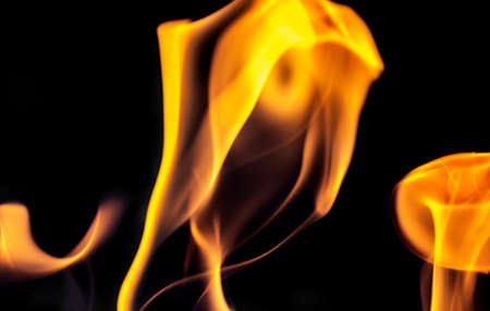 flame fire on black background