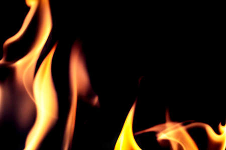 flame fire on black background