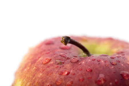 red apple on a white backgroundの写真素材