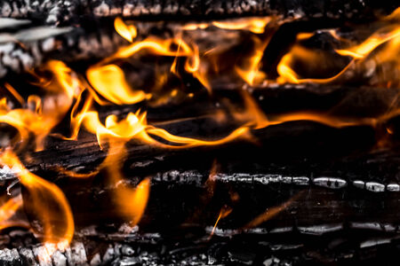 abstract background of burning coalsの写真素材