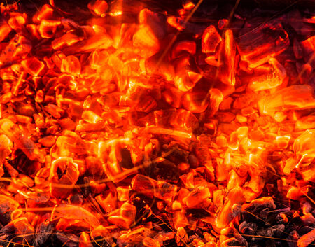 background from the burning charcoalの写真素材