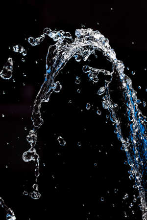 water splashes on a black backgroundの写真素材