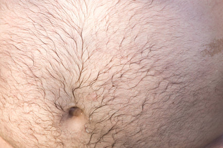 great man's stomachの写真素材