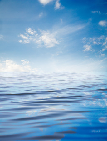 clouds with reflection on waterの写真素材